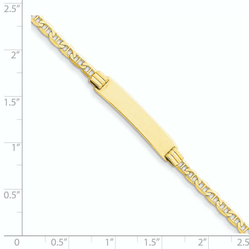 14K Anchor Id Bracelet