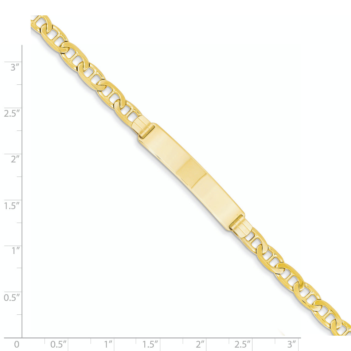 14K Anchor Id Bracelet