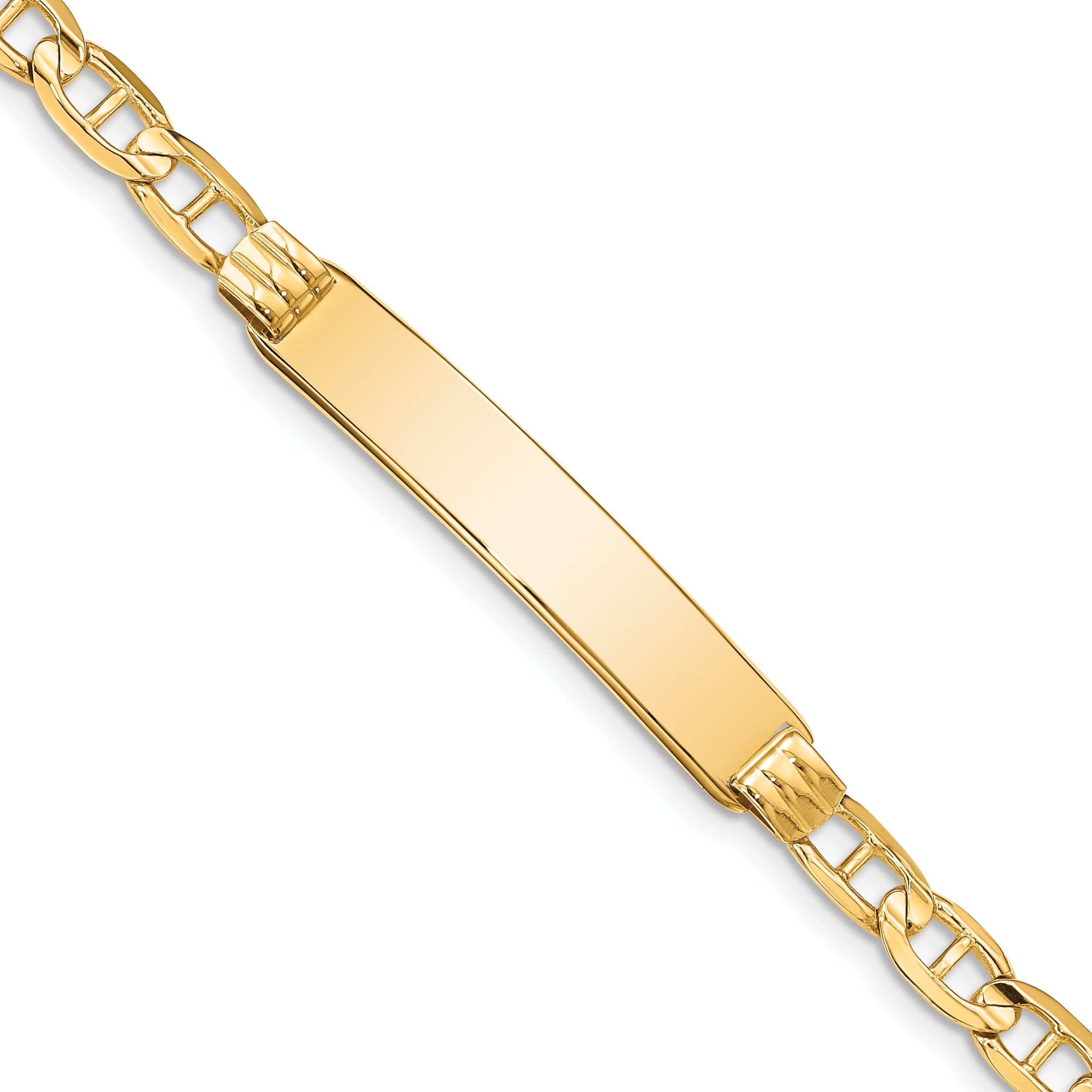 14K Anchor Id Bracelet