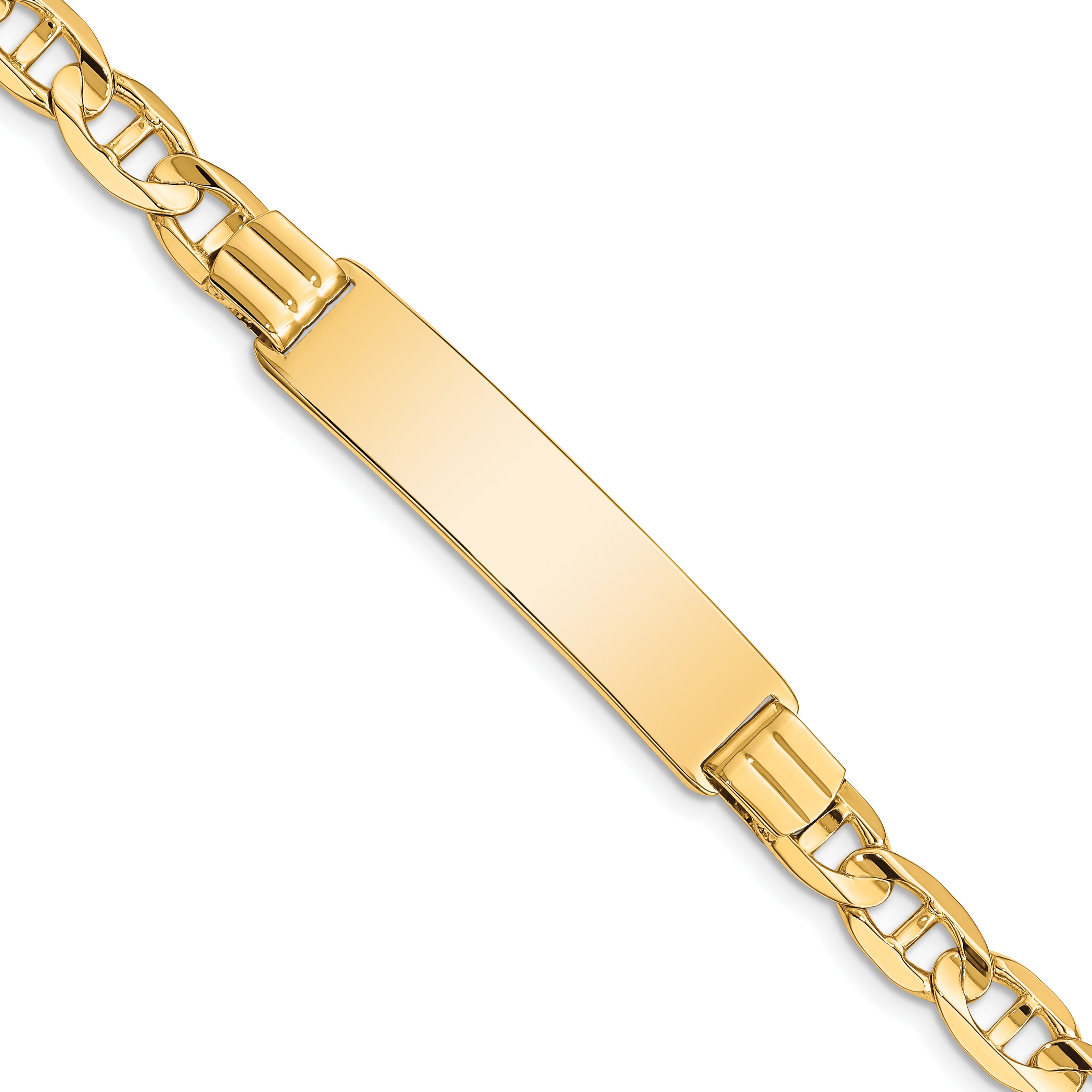 14K Anchor Id Bracelet