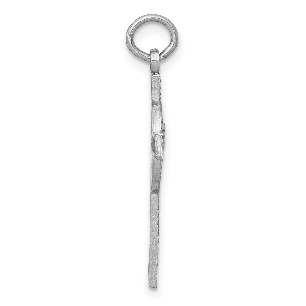 14k White Gold Celtic Cross Charm