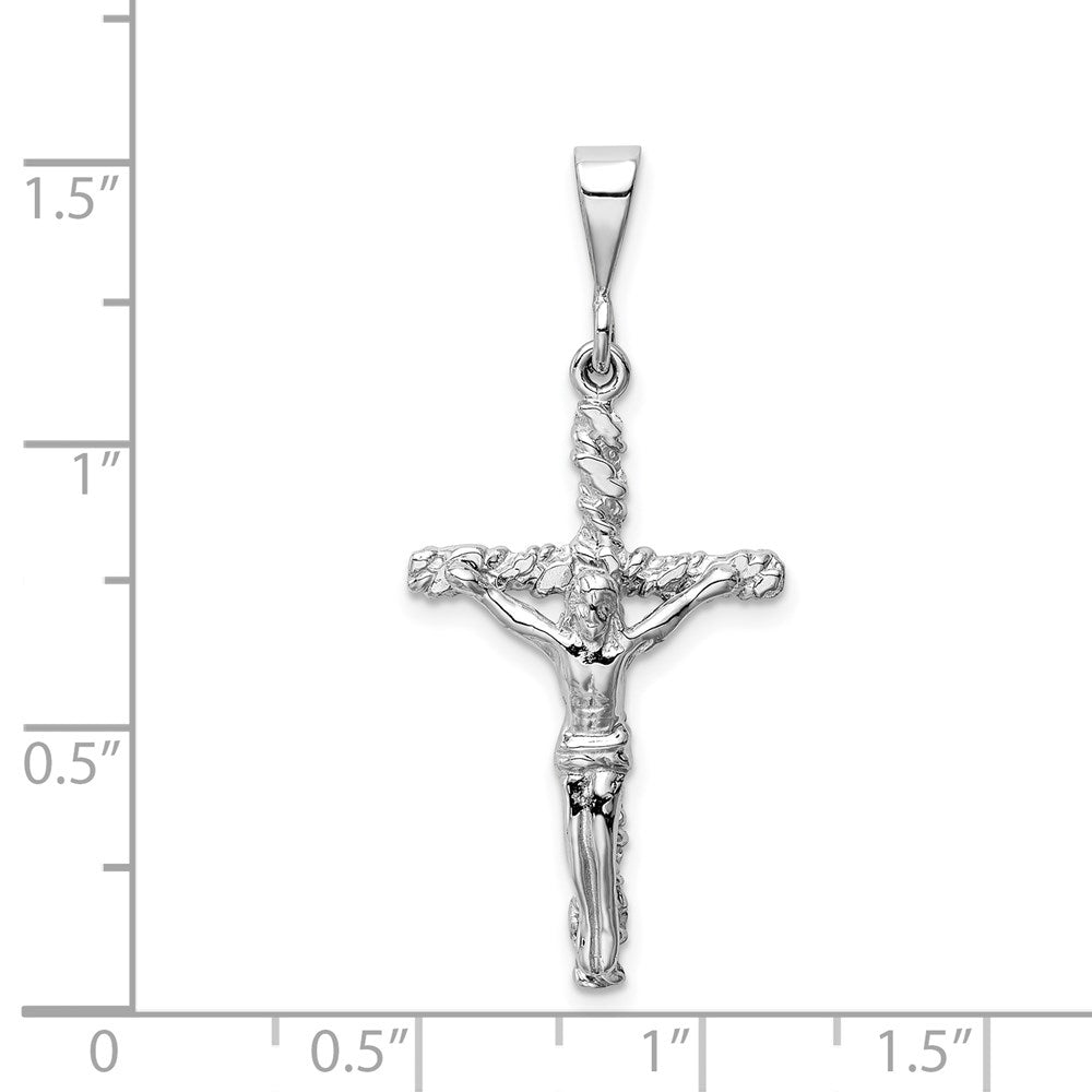 14k White Gold Crucifix Charm