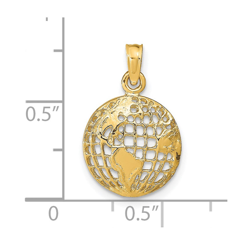 14k Polished Globe Pendant