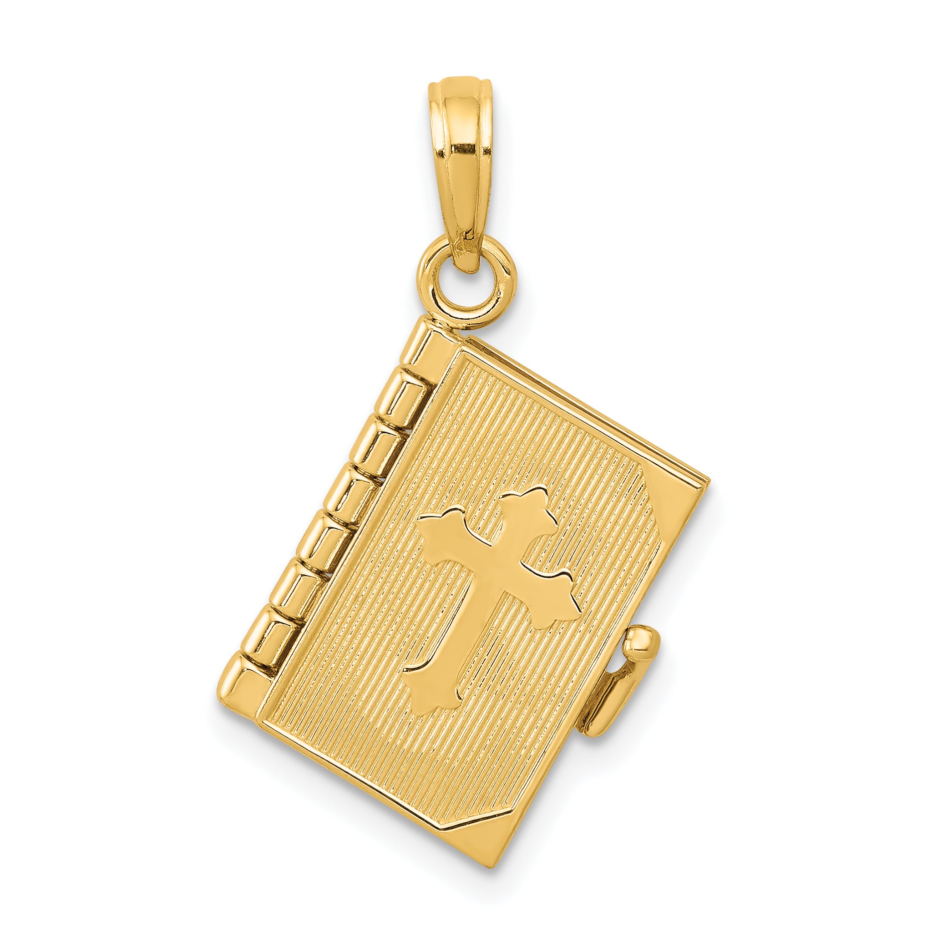 14K 3D Lords Prayer Bible Pendant