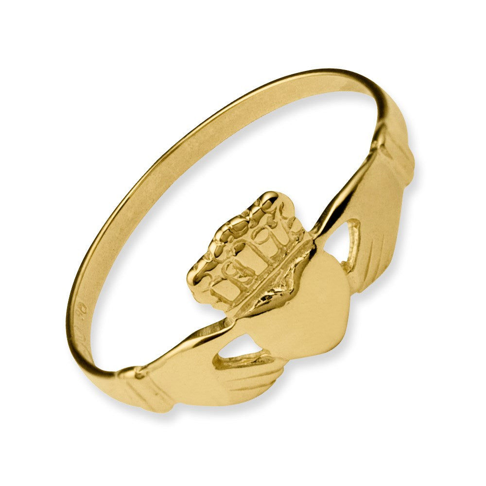 14k Polished Ladies Claddagh Ring