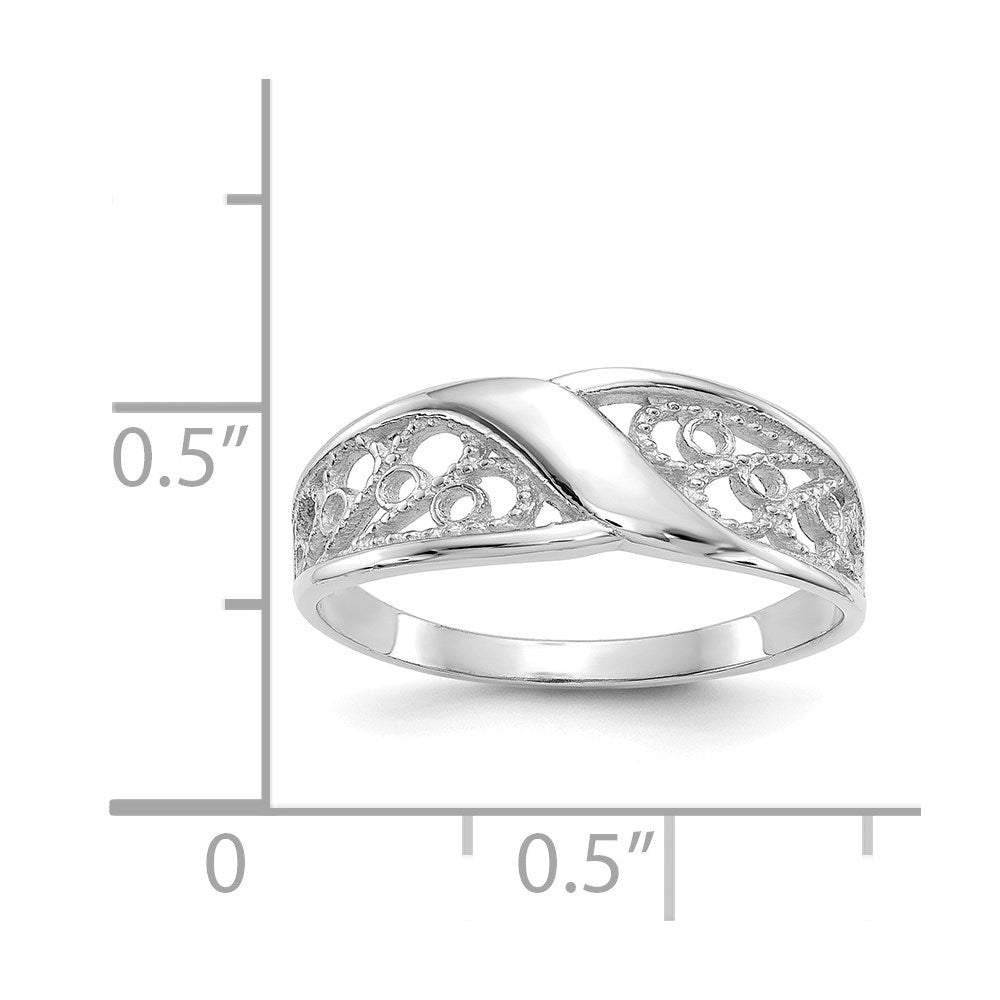 14k White Gold Filigree Ring