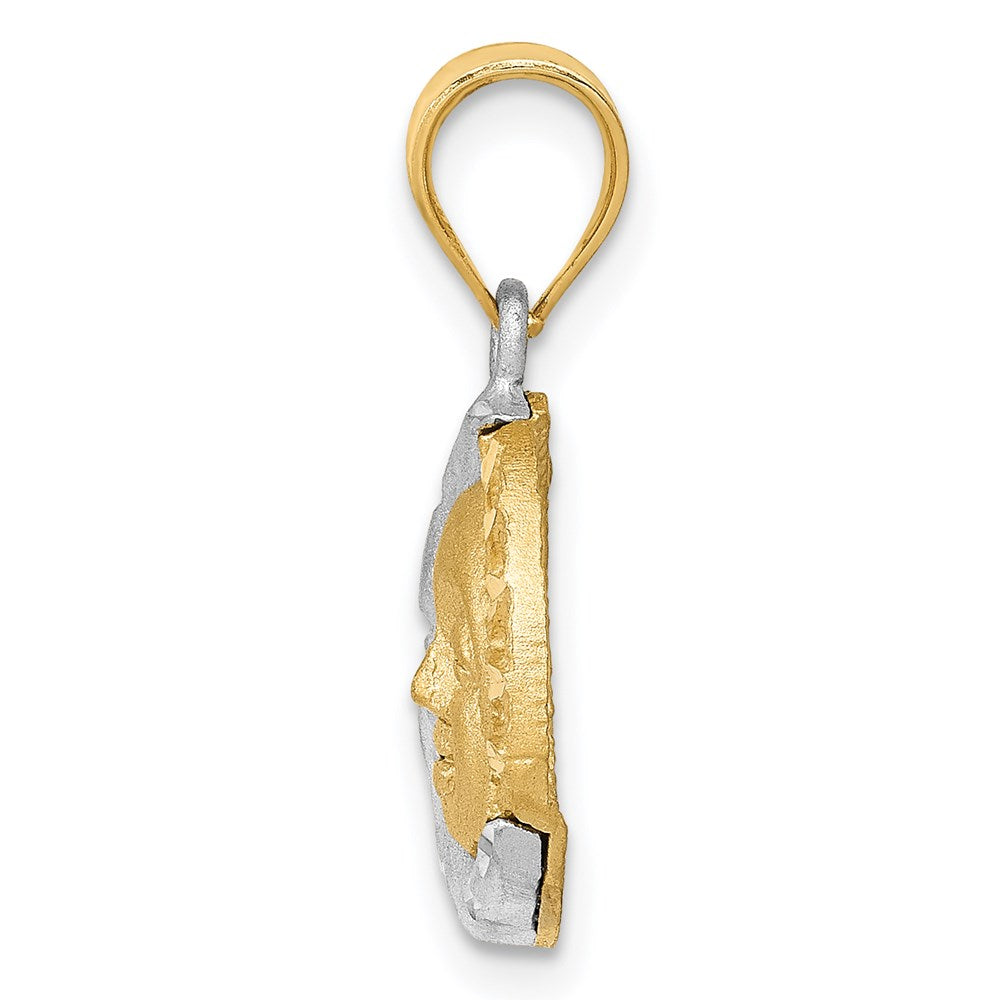 14k Two-tone Sun and Moon Charm