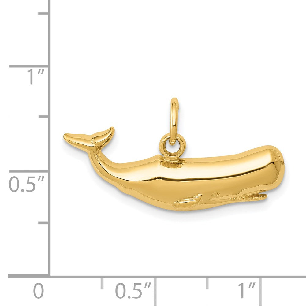 14k Sperm Whale Charm