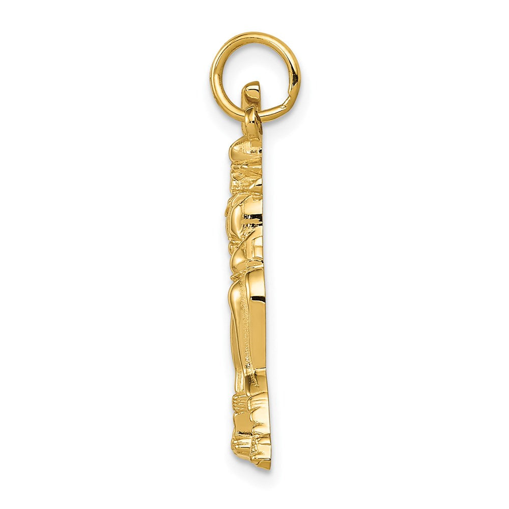 14k Female Baseball Batter Charm