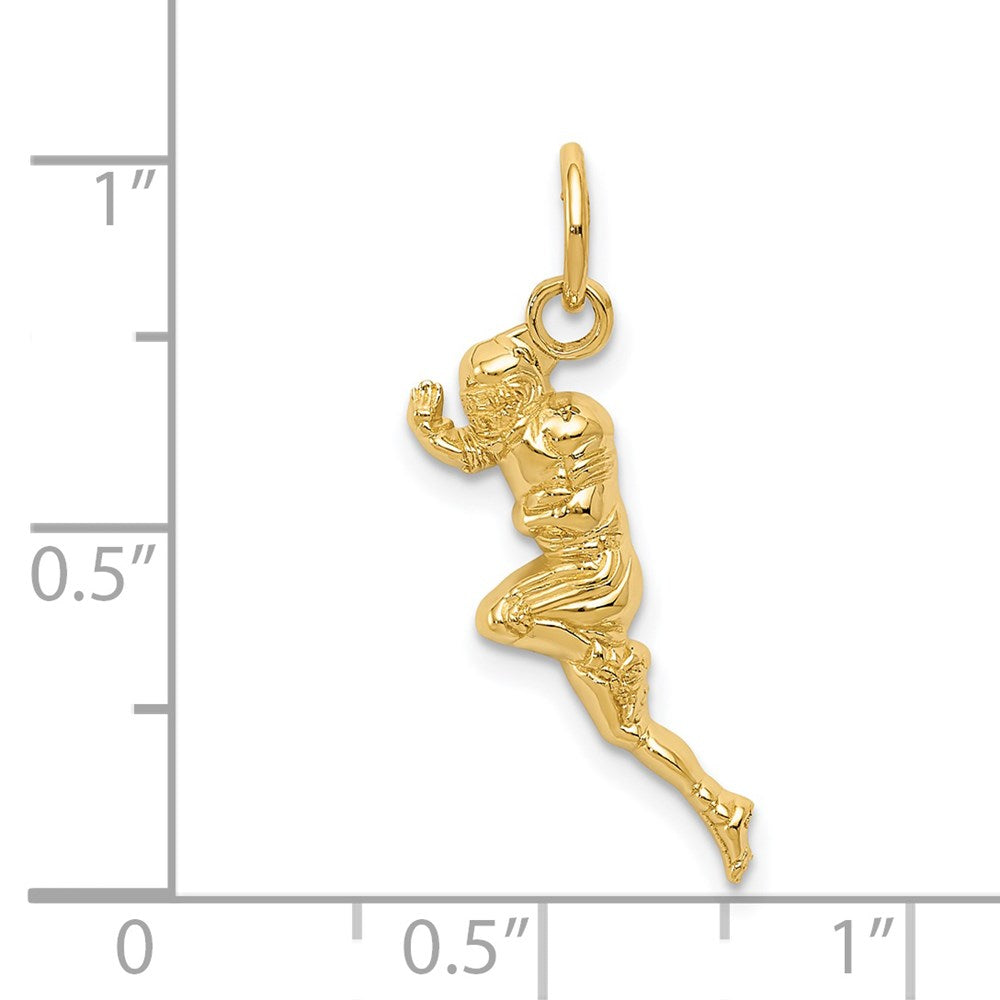 14k Football Player Charm