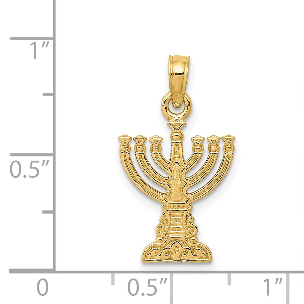 14k Menorah Pendant