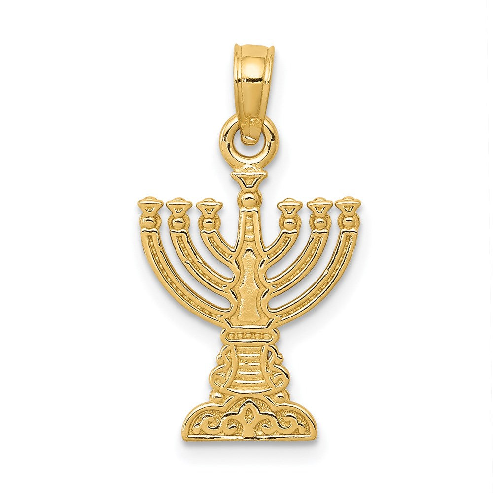 14k Menorah Pendant