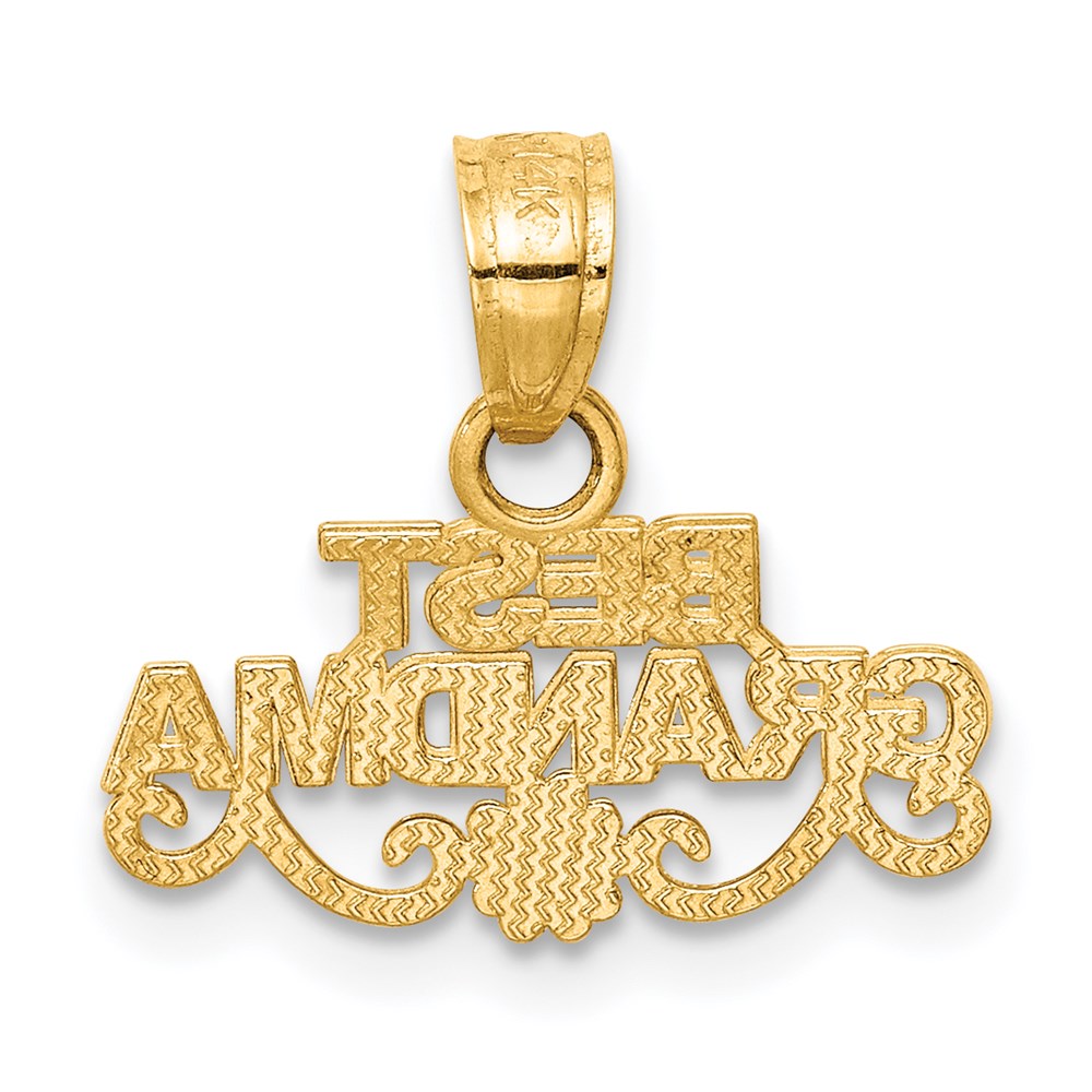 14k BEST GRANDMA Pendant
