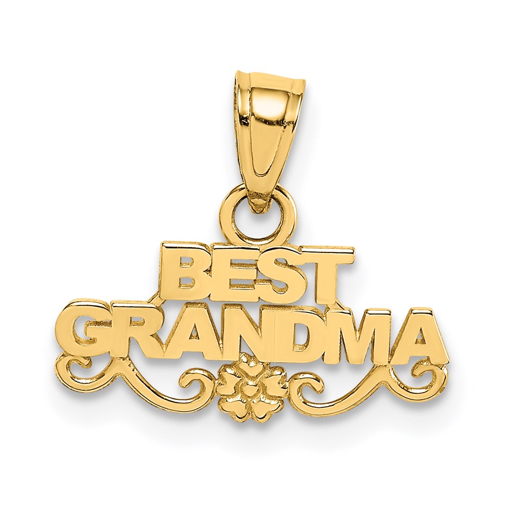 14k BEST GRANDMA Pendant