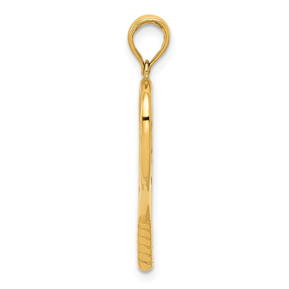 14K 3-D Racquetball Pendant