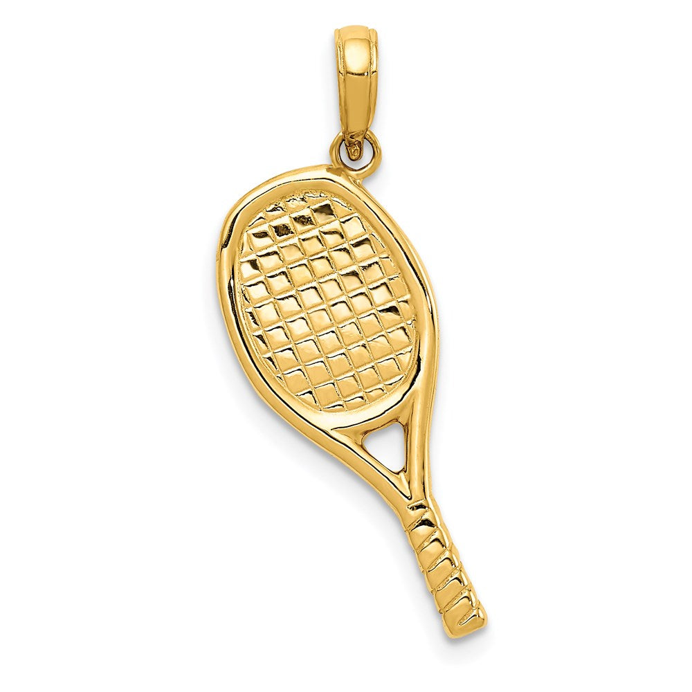 14K 3-D Racquetball Pendant