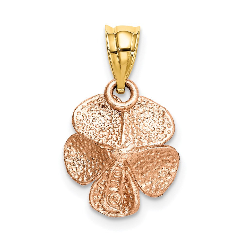 14k Two-tone Rose Charm