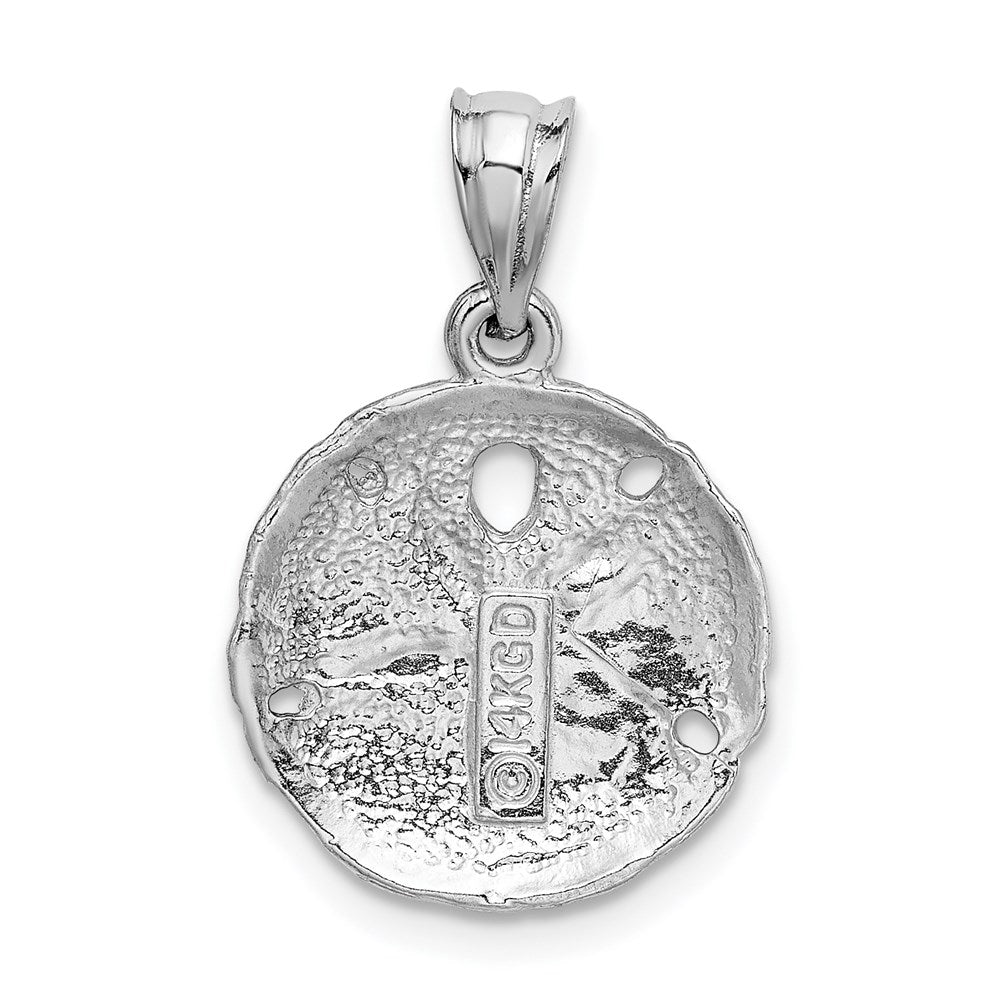 14k White Gold Sanddollar Charm