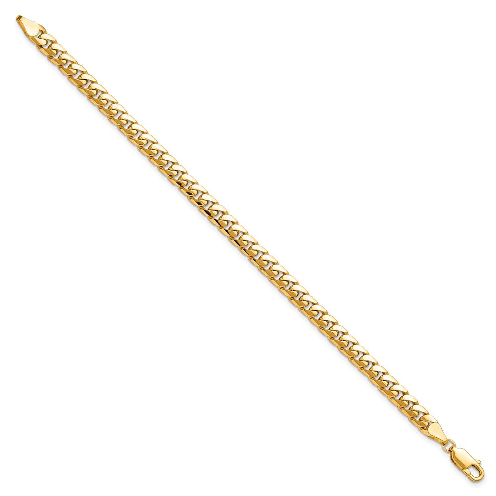 14K 7 inch 5mm Solid Miami Cuban Link with Lobster Clasp Bracelet