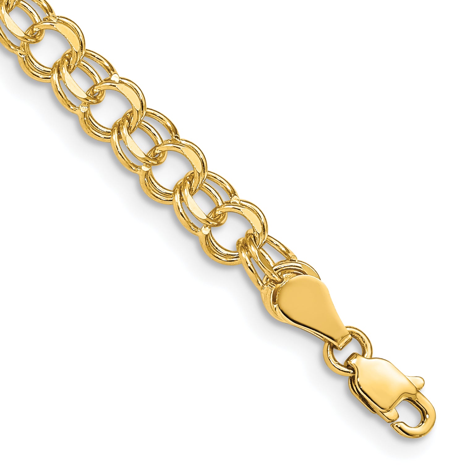 14K Double Link Charm Bracelet