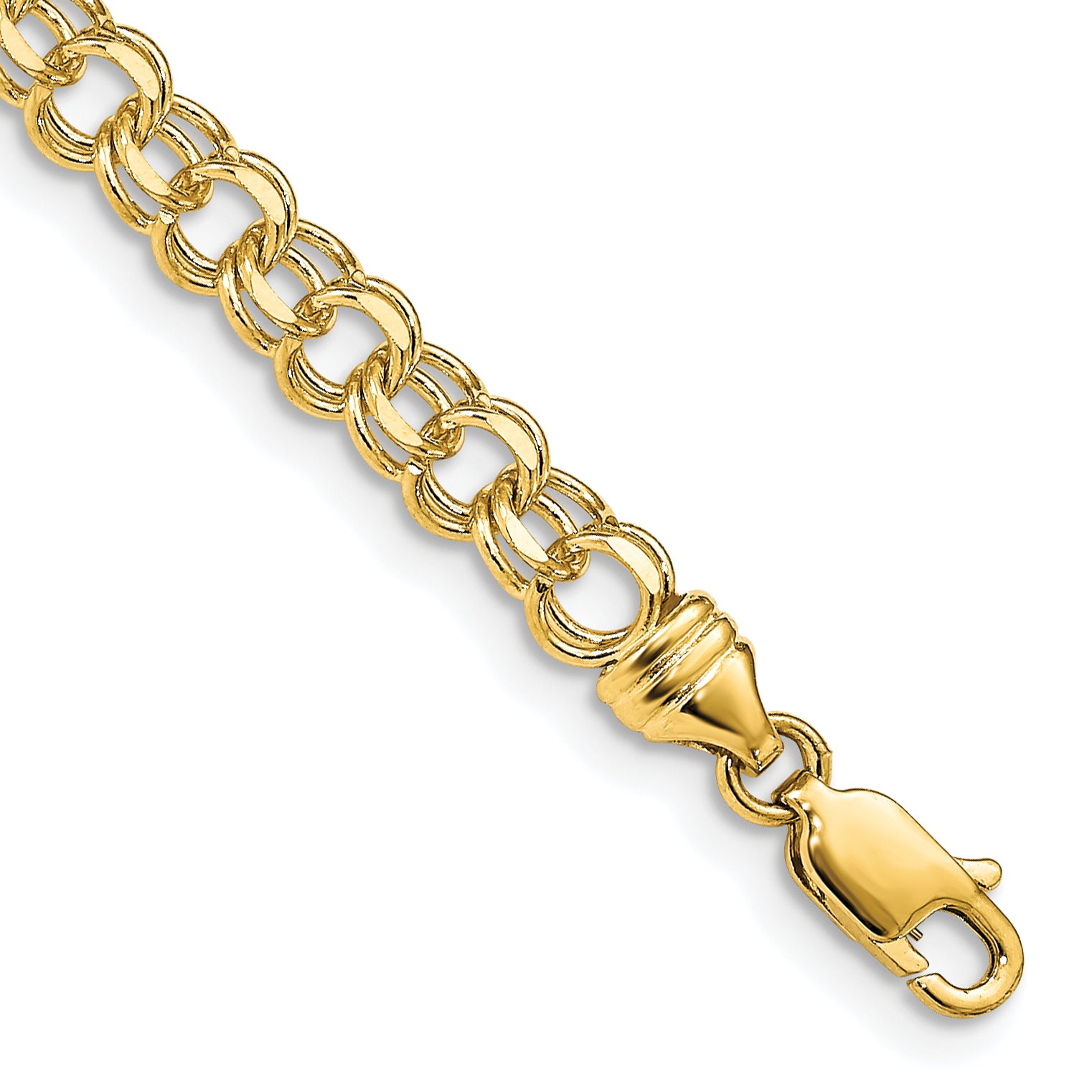 14K 7In 4.75Mm Solid Double Link Charm Bracelet