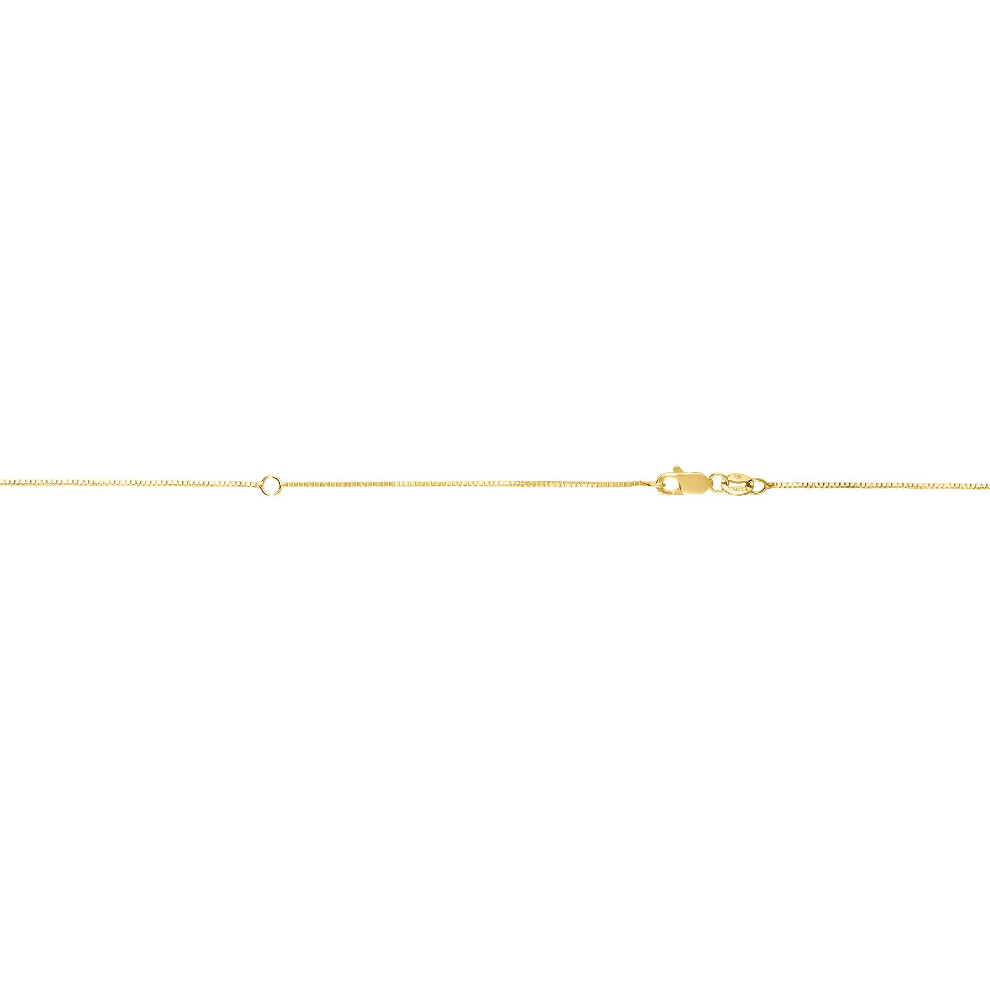 14K Yellow Gold 0.7mm Extendable Box 18" Chain (Jump Ring at 16 inch) with Spring Ring