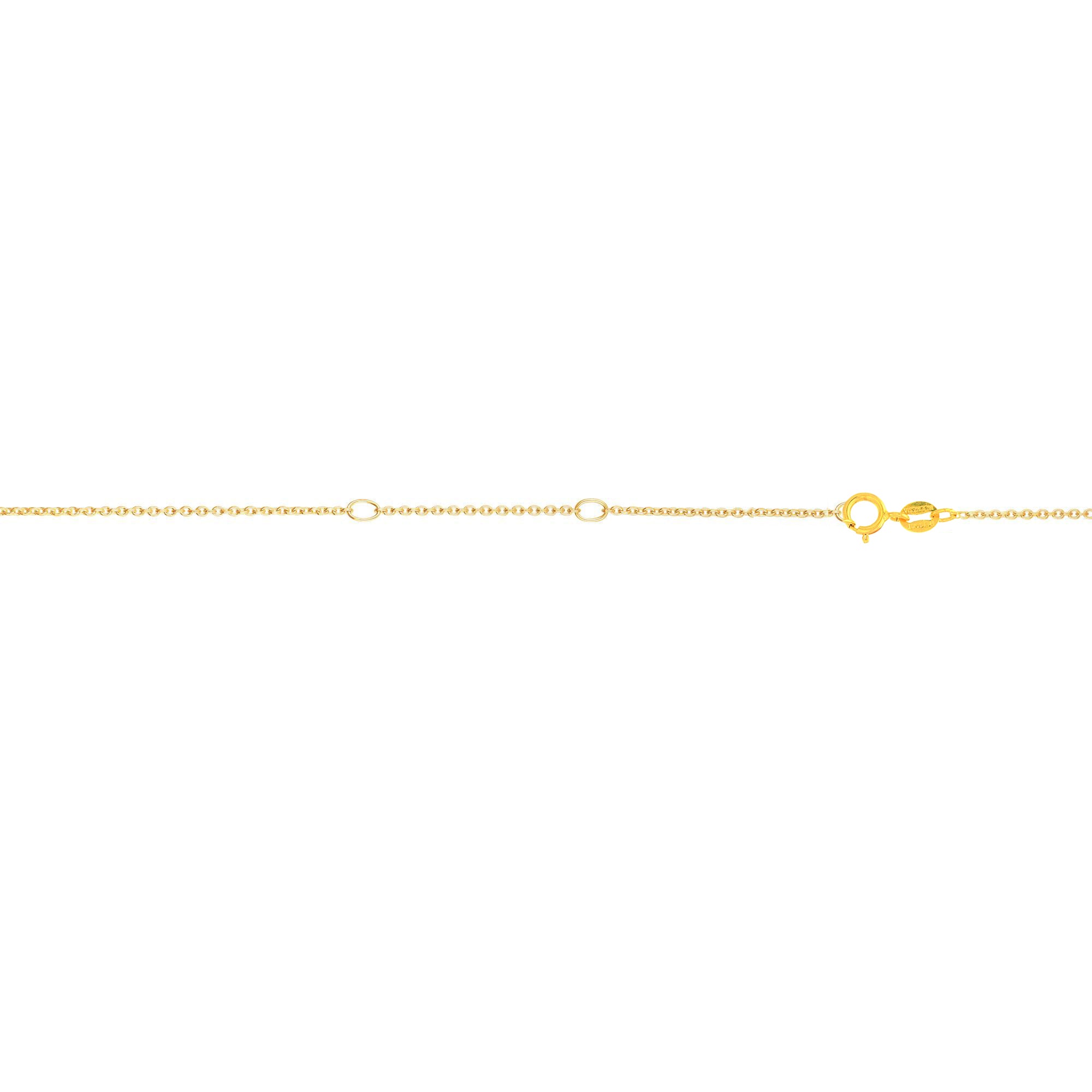 14K Yellow Gold 0.8mm 18" Diamond Cut Classic Cable Chain with Spring Ring Clasp