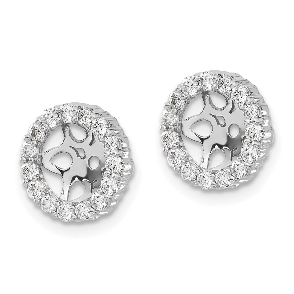 14K White Gold Lab Grown Diamond VS/SI FGH Earring Jackets