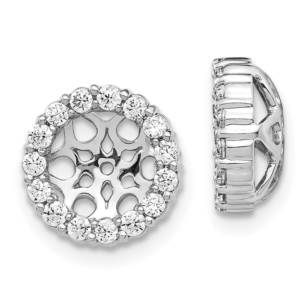 14K White Gold Lab Grown Diamond VS/SI FGH Earring Jackets