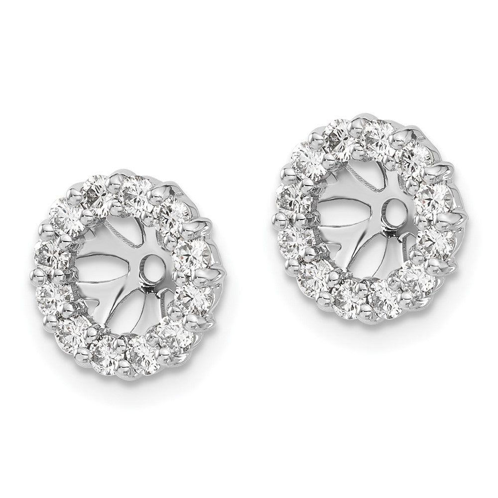 14K White Gold Lab Grown Diamond VS/SI FGH Earring Jackets