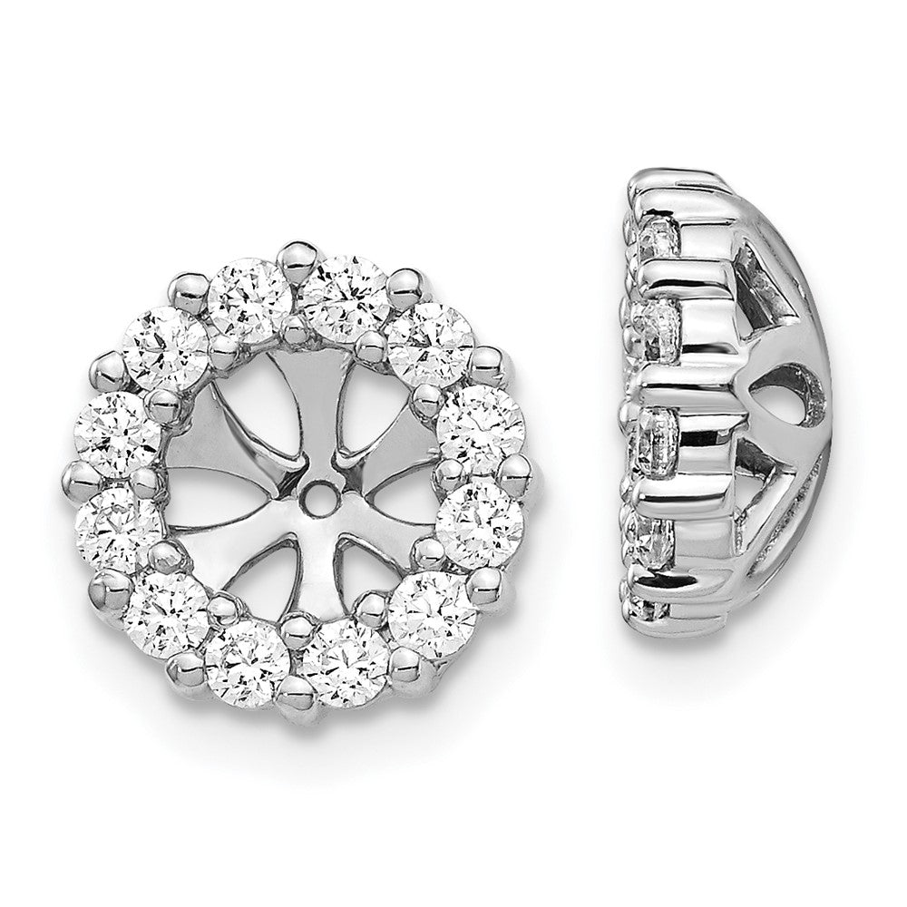 14K White Gold Lab Grown Diamond VS/SI FGH Earring Jackets