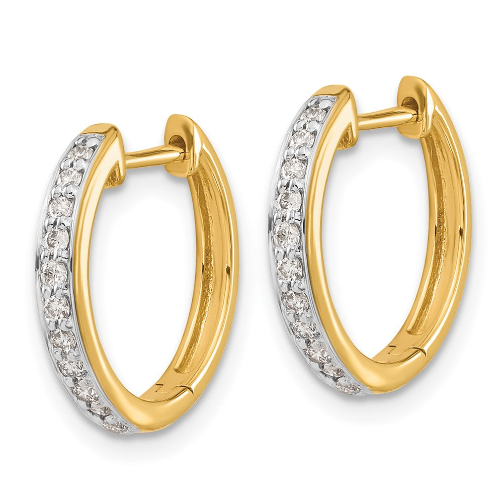 14K Lab Grown Diamond VS/SI FGH Hinged Hoop Earrings