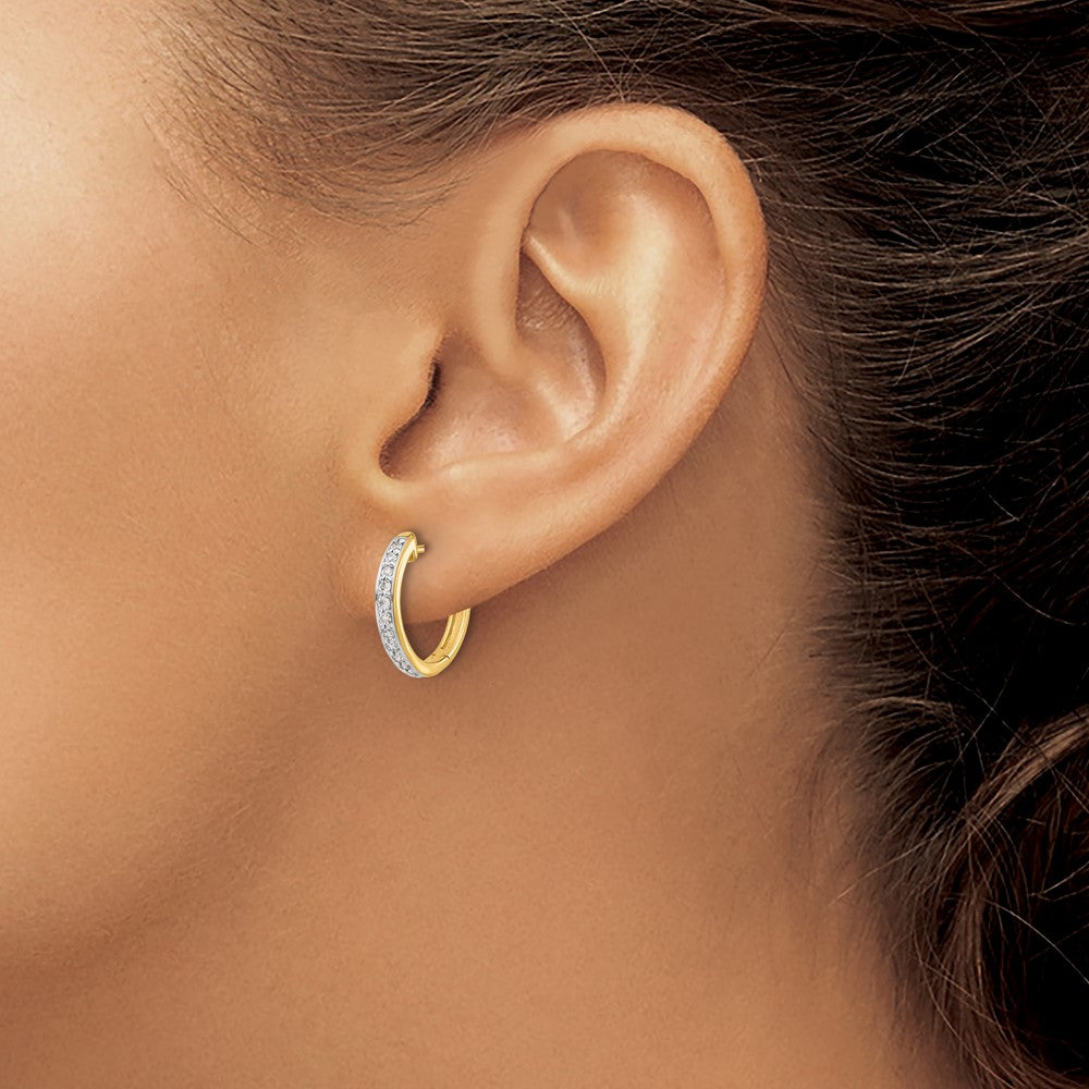 14K Lab Grown Diamond VS/SI FGH Hinged Hoop Earrings