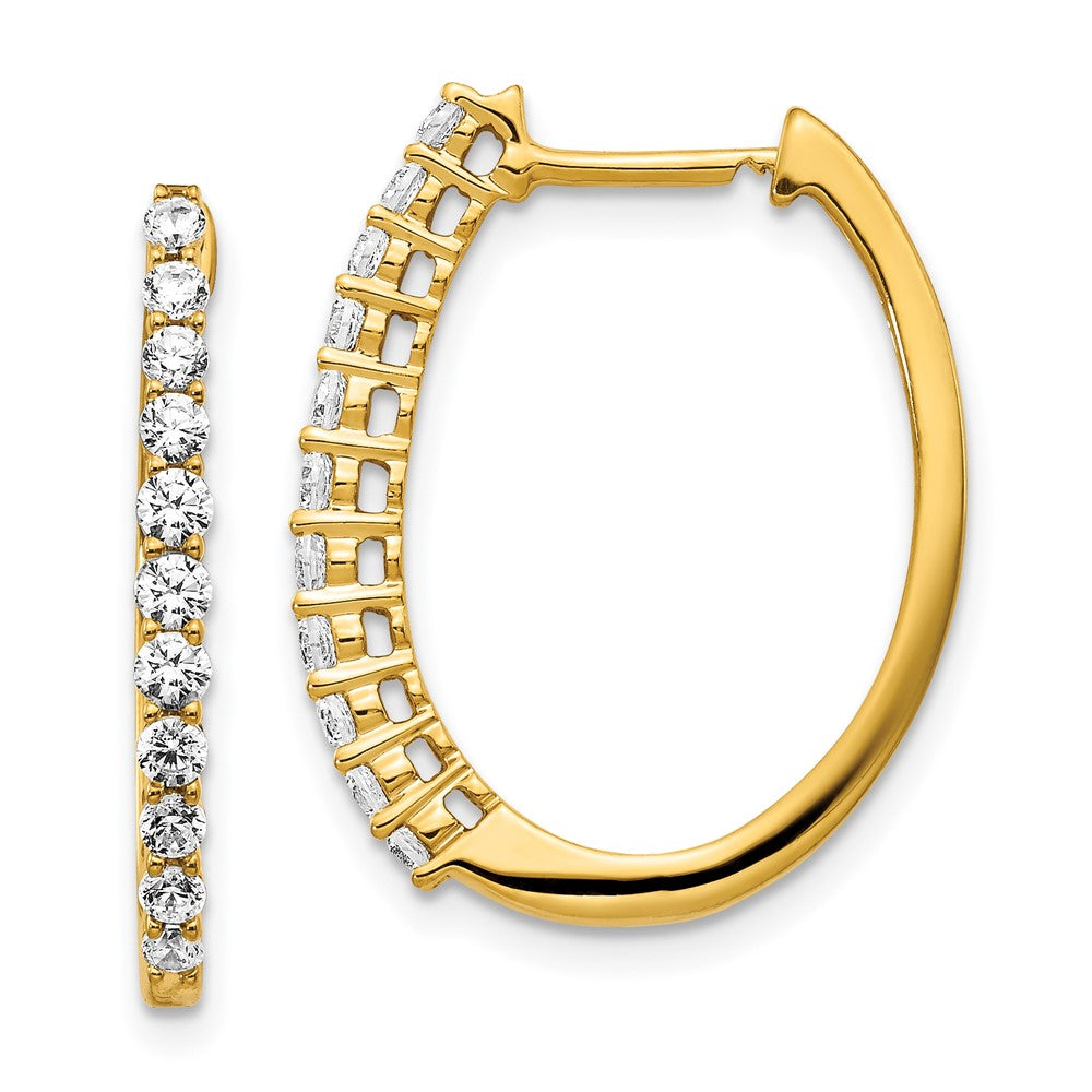14K Lab Grown Diamond VS/SI FGH Hinged Hoop Earrings