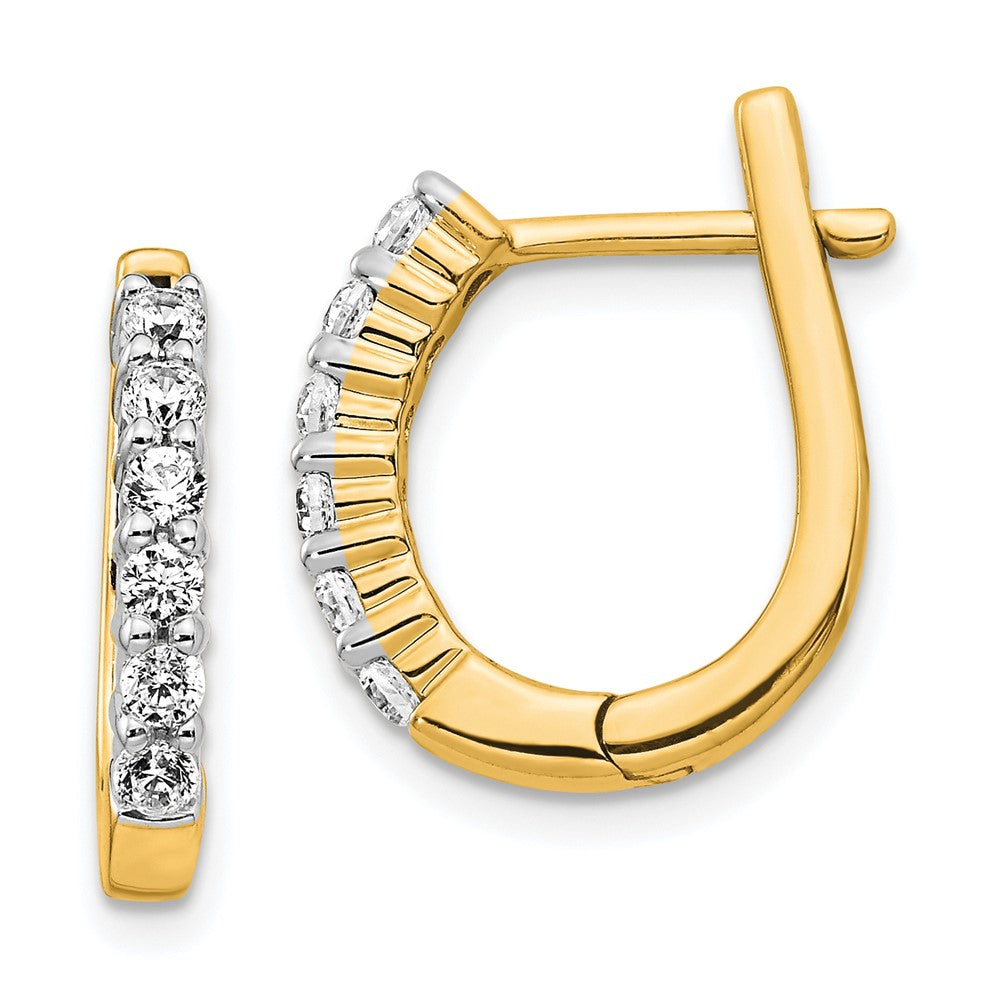 14K Lab Grown Diamond VS/SI FGH Hinged Hoop Earrings