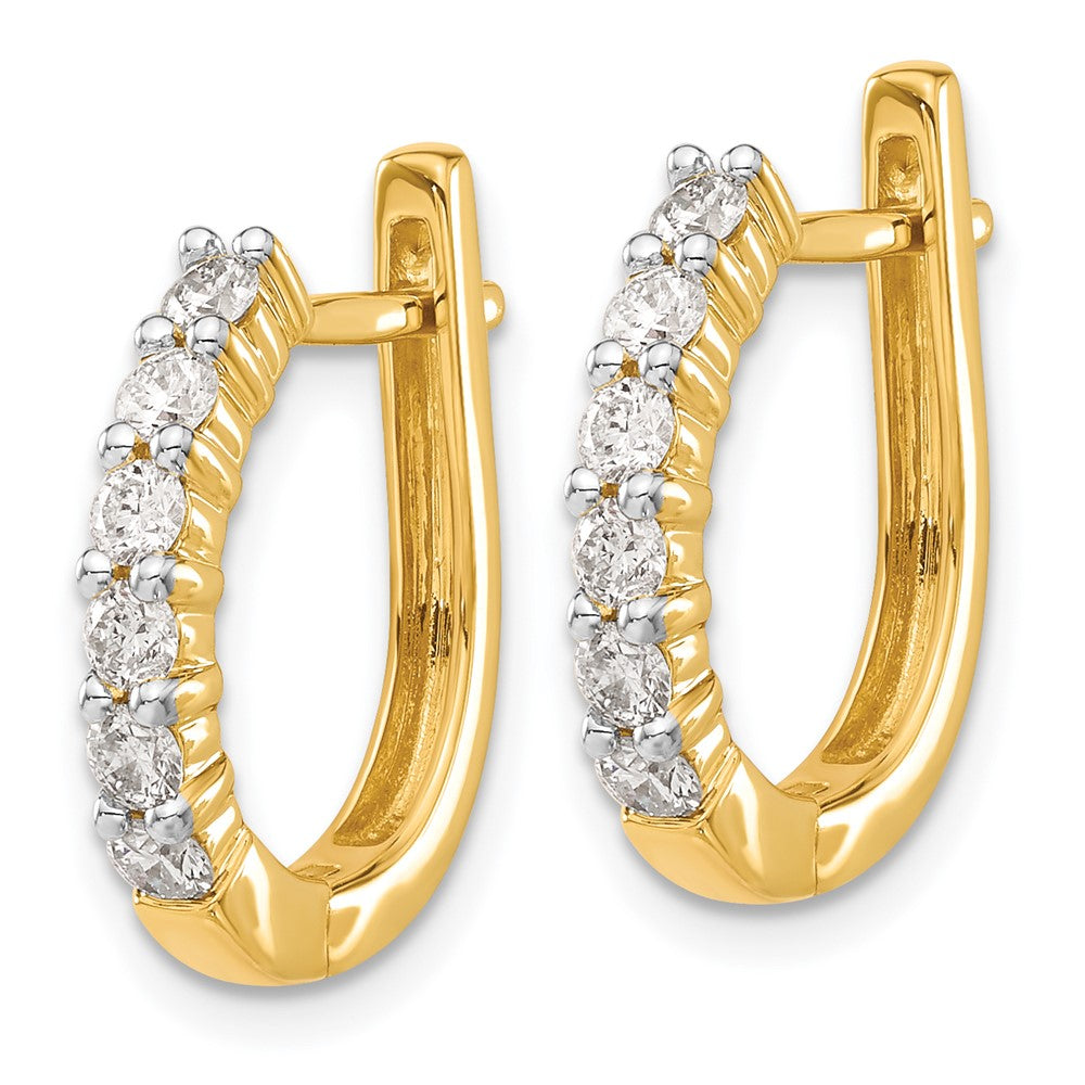 14K Lab Grown VS/SI FGH Dia Hinged Hoop Earrings