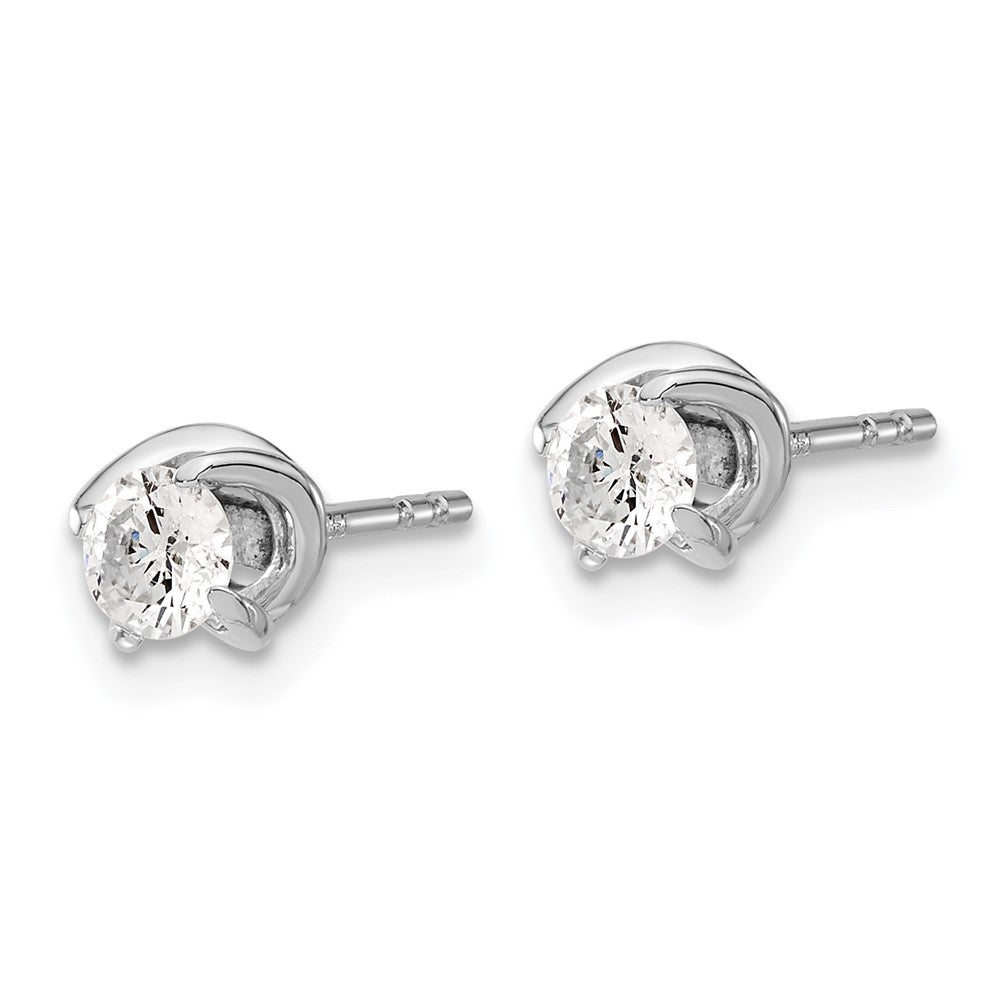 14K White Gold Lab Grown VS/SI FGH Dia Twist Earrings
