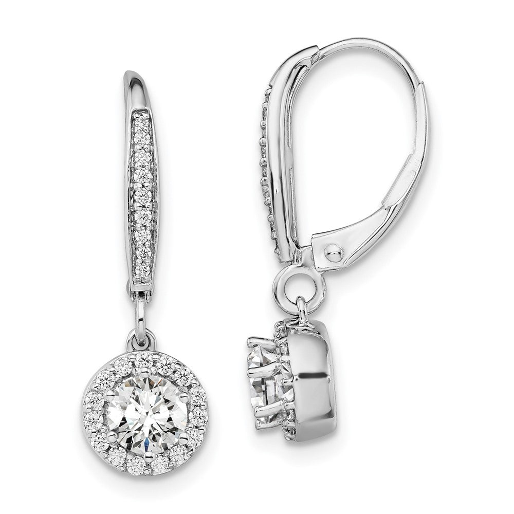 14K White Gold Lab Grown Diamond VS/SI FGH Complete Circle Drop Earr