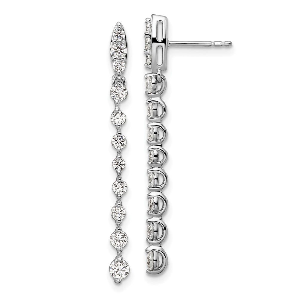 14K White Gold Lab Grown Diamond VS/SI FGH Post Dangle Earrings