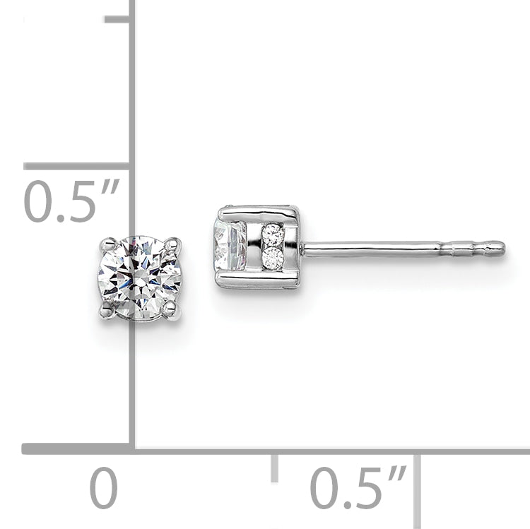 14K White Gold Lab Grown Vs/Si Fgh Dia Fashion Earrings