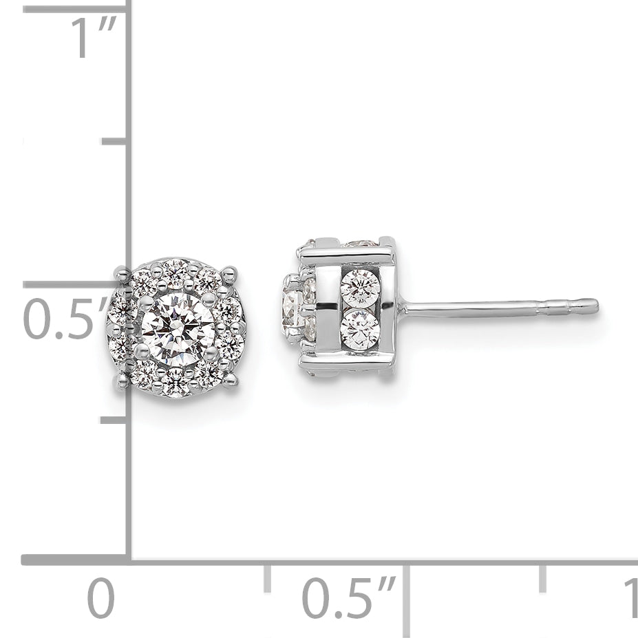 14K White Gold Lab Grown Vs/Si Fgh Dia Fashion Earrings