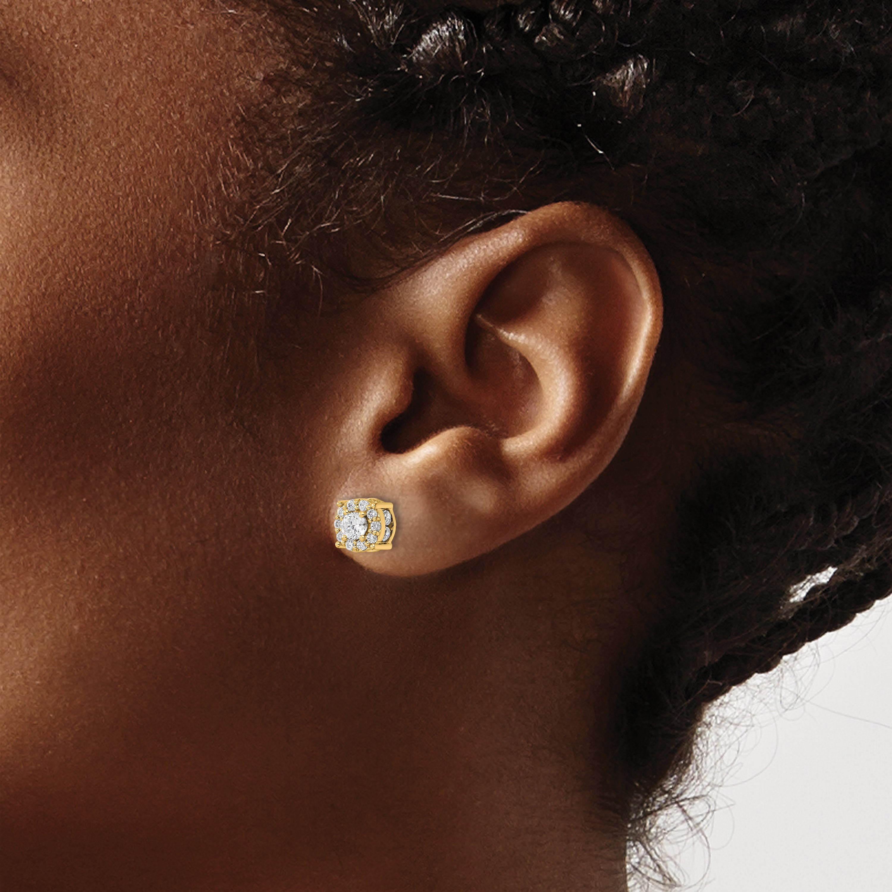 10K Lab Grown Vs/Si Fgh Dia Fashion Earrings