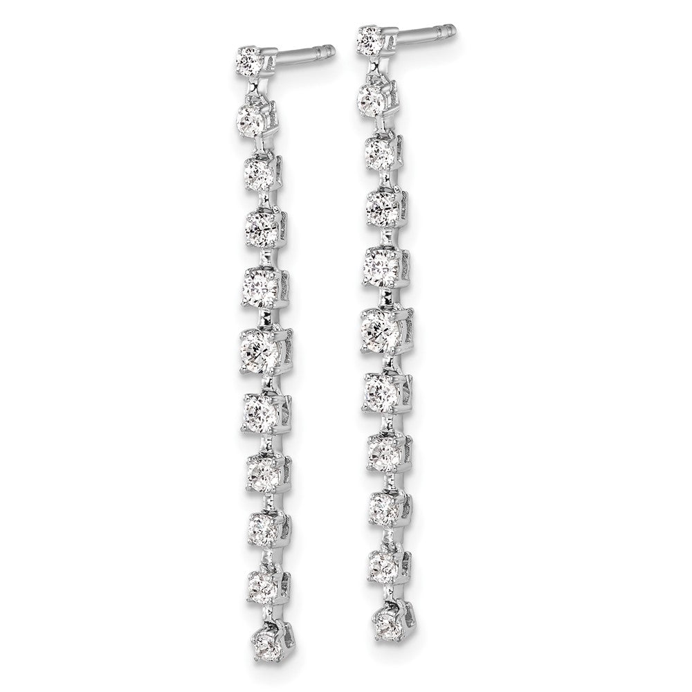 14K White Gold Lab Grown Diamond VS/SI FGH Post Dangle Earrings
