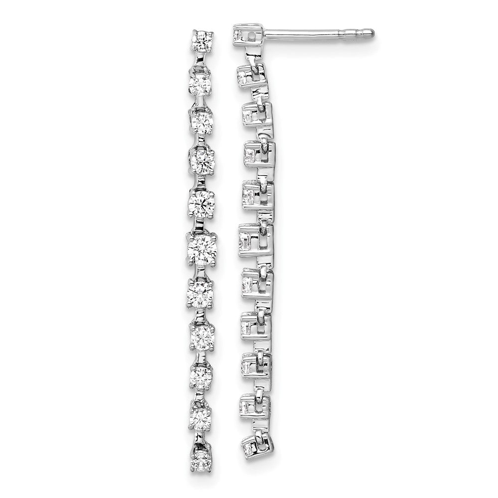 14K White Gold Lab Grown Diamond VS/SI FGH Post Dangle Earrings