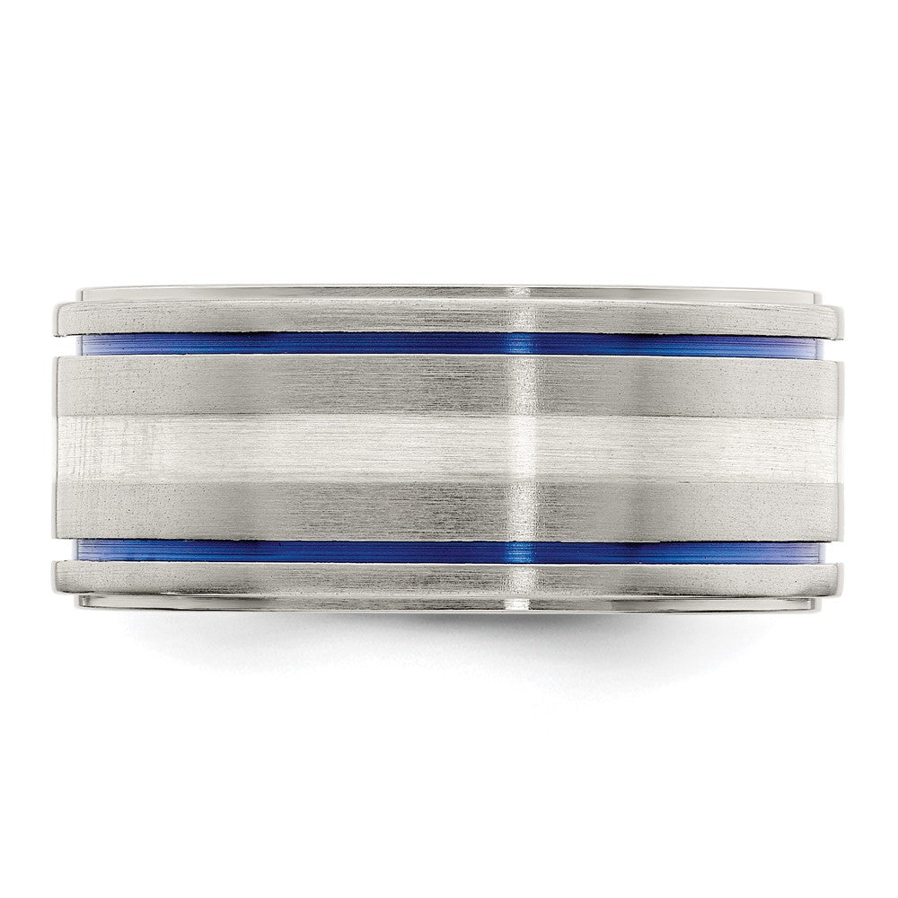 Edward Mirell Titanium w/Argentium Sterling Silver Anodized 10mm Band