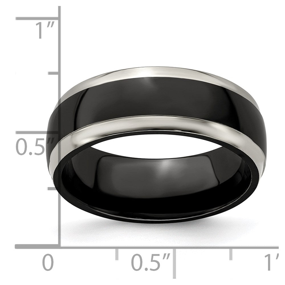 Edward Mirell Titanium Black Ti 8mm Band
