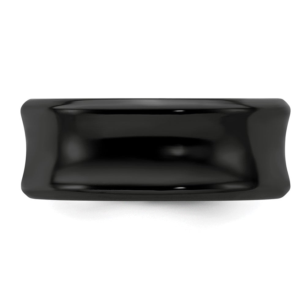 Edward Mirell Titanium Black Ti Polished Concave 9mm Band