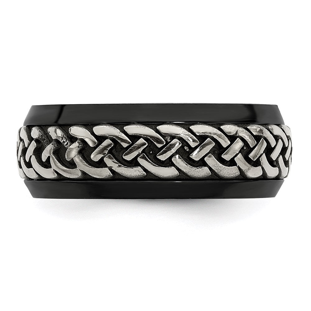 Edward Mirell Black Ti & Titanium Casted 9mm Band