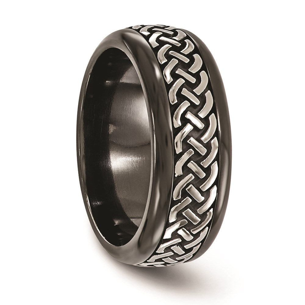 Edward Mirell Black Ti & Titanium Casted 9mm Band