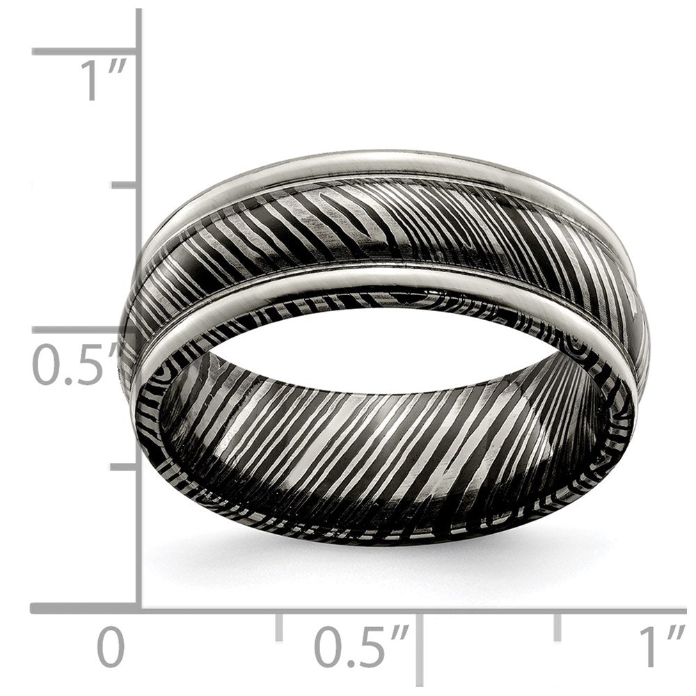Edward Mirell Timoku 8mm Domed Ridged Edge Band